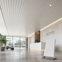 Plaques de plafond en alliage d'aluminium à clipser, installation facile, pour salle de bain, salon, design moderne, assistance technique en ligne