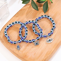 Fantaisie Jour Bleu Résine Oeil Tortue Papillon Palmier Éléphant Charme Perlé turc oeil bracelets