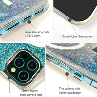 Coque Magnétique Universelle Anti-Choc Brillante 2024 pour Téléphones Mobiles, Compatible avec Apple iPhone 11 et 12 Series