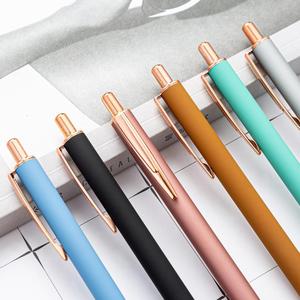 Wholesale Custom Logo Printed Advertising Press Soft Rubber Metal Ballpoint <b>Pen</b> for Business Office Stationery Gift - Product Image 3