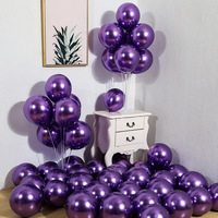 Vente en gros de ballons en Latex métallique brillant, boules à hélium métalliques chromés, Globos, décoration de fête d'anniversaire et de mariage