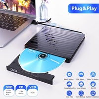 Fabrika çıkışlı harici USB 3.0 DVD oynatıcı ve disk okuyucu, Windows 11 ve Mac ile uyumlu DVD-RW yazıcı, dizüstü bilgisayarlar için uygundur.