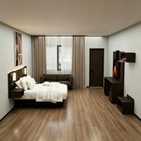 Hotel-Schlafzimmermöbel Komplettset Bett Nachttisch TV-Schrank Schreibtisch Sofa 3-5 Sterne Hotelzimmer-Lösung OEM ODM Fabrik
