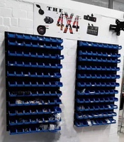 Étagère murale à 30 bacs, panneau à lattes en acier, rangement d'outils