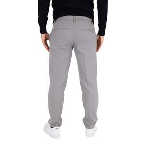 Pantaloni formali in velluto a coste nero antirughe UMA23143PA Logo personalizzabile taglia XL decorato con cerniere tinta unita - Product Image 3