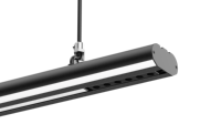 Luminaire LED linéaire rectangulaire moderne, 3 fils, joint sans soudure, boîtier en aluminium, culot E26, système de guidage connectable