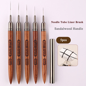 <span class=keywords><strong>Pinceau</strong></span> Stylo Nail Art à Pointe <span class=keywords><strong>Extra</strong></span> Fine en Nylon, Manche en Bois de Luxe, Forme Ovale, Tailles 6mm/18mm, Vente Chaude - Product Image 4