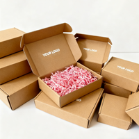 Boîtes d'expédition en carton kraft recyclables avec logo personnalisé KAKA, boîte à paroi simple, gaufrage, emballage cadeau, boîtes d'expédition par courrier