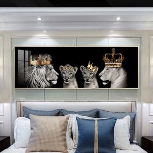 Venta al por Mayor de Lámparas LED con Impresión HD de Animales, Cuadro de León para Sala de Estar o Dormitorio, Arte de Pared de Porcelana de Cristal, Pintura Personalizada para Colgar en la Pared - Product Image 3