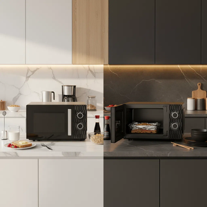 Four à <span class=keywords><strong>micro</strong></span>-ondes électrique en acier inoxydable 110-240V Global 20L 700W 5 niveaux 255mm <span class=keywords><strong>Grand</strong></span> <span class=keywords><strong>plateau</strong></span> tournant (chauffage uniforme) Minuterie mécanique - Product Image 6