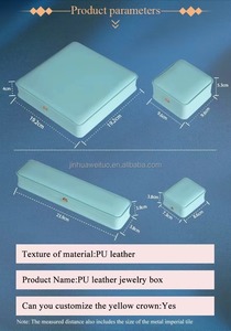 Nuova Scatola per Gioielli a Forma di Corona Modello L-I521 Marca TONVIC in Pelle PU con Logo Personalizzato, Prezzo di Fabbrica, Lusso, Vendita all'Ingrosso, Oro Bianco - Product Image 5