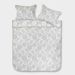 Set Sprei Botanical Ukuran Queen Warna Hijau Sage 3 Potong Motif Bunga Jacquar Microfiber Set Bedcover Musim Panas untuk Tempat Tidur - Product Image 6