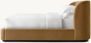 Giường ngủ cỡ King, khung ván, bọc vải, thiết kế mới nhất, dành cho nhà ở, khách sạn, phòng ngủ - Product Image 5