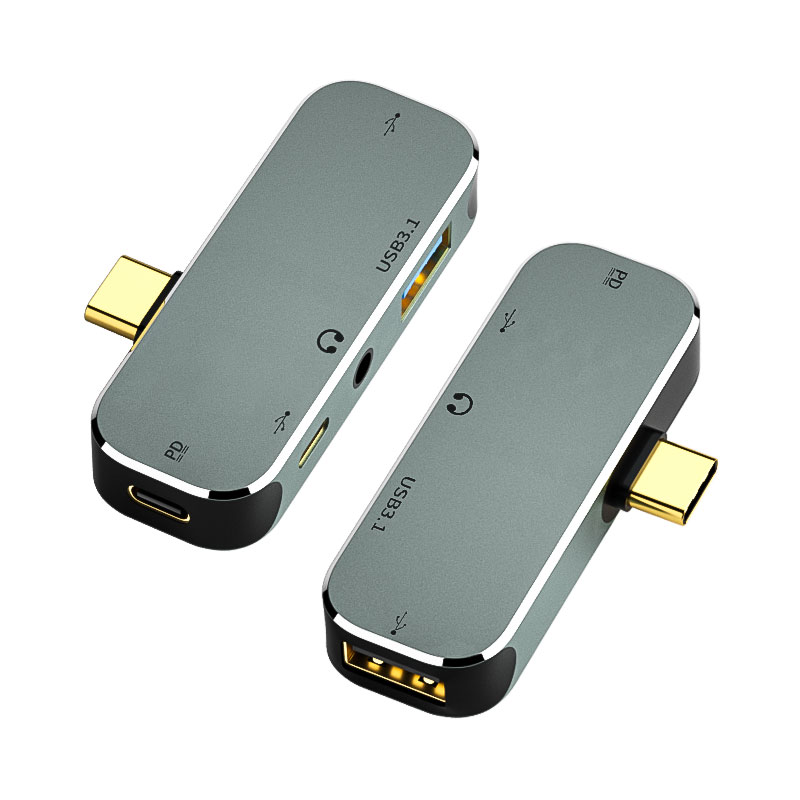 X3-USB3.0+deux USB2.0+TYPE-C2.0+3,5 mm gris