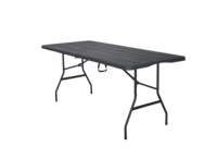Banc de camping pliable en plastique de 6 pieds, utilisé en extérieur, avec grain de bois