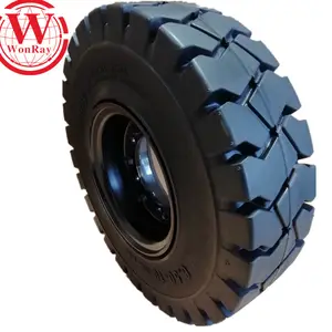 포크리프트를 위한 변죽 회의 28x9-15 8.25-15 포크리프트 바퀴 산업 단단한 타이어를 가진 단단한 방석 타이어