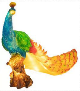 Lumière décorative en forme <span class=keywords><strong>de</strong></span> paon à prix abordable, en fibre <span class=keywords><strong>de</strong></span> verre, pour aménagement paysager, jardin, parc, petite sculpture lumineuse en forme d'animal paon - Product Image 1