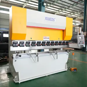 Máquina dobladora de láminas de metal con prensa hidráulica CNC, sistema E21 WC67Y 100T 3200mm