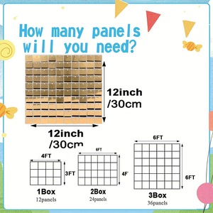 Klassische schimmernde Wand Hintergrund Halloween quadratische Pailletten Dekor für Geburtstag & Hochzeit Regenbogen farbige Wand paneele - Product Image 6