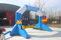 Arc de football gonflable Oxford en PVC personnalisé pour événements en plein air Souffleur d'air d'arche gonflable publicitaire d'impression numérique