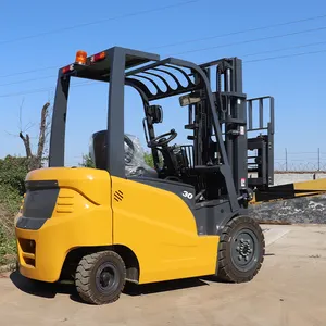 Yüksek kalite 1 ton 2 ton 3 ton elektrikli forklift kaldırma yüksekliği 3m-7m lityum pil katı lastik depo kapalı kamyon forklift