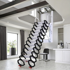 Escaleras de ático plegables eléctricas hidráulicas, ático telescópico de la <span class=keywords><strong>escalera</strong></span>/<span class=keywords><strong>escalera</strong></span> automática del desván - Product Image 1