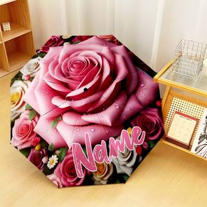 1 Parapluie Pliant Rose Personnalisé Sans Minimum de Commande, Cadeau Floral Romantique, Impression UV, Ombrello Personnalisato - Product Image 4