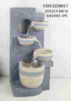 Fontaine d'eau extérieure de Style classique avec pots en résine fontaines d'eau potable de jardin à piles forme de champignons abordable