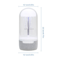 Lampe d'humeur de méduse flottante avec haut-parleur BT HiFi stéréo 3D haut-parleur Surround veilleuse couleur changeante lampe de méduse haut-parleur