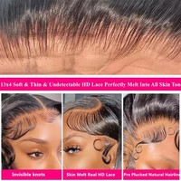 Wig Bob Pendek Lurus Murah, Rambut Asli Manusia, HD Full Transparent Lace Front Wig, Rambut Asli Manusia India Mentah, Wig Lace Frontal