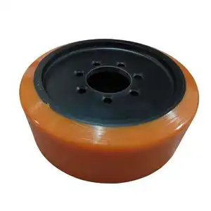 6 Inch 150 Mm Polyurethane Đúc Thép Đúc Bánh Xe Bánh Xe Màu Đen PU Rắn Caster Bánh Xe