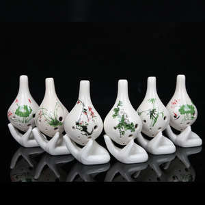 โอคาริน่าเซรามิกรูปทรงหยดน้ำ 6 รู สำหรับเด็กเล่น ขายส่ง - Product Image 1