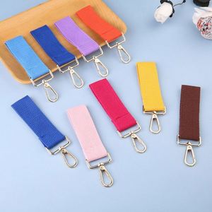 Hot Selling Cotton <b>Customized</b> Embroidery Badge Wrist Lanyard Fashional <b>Keychain</b> Buckle Wristlet <b>Keychain</b> - Product Image 6