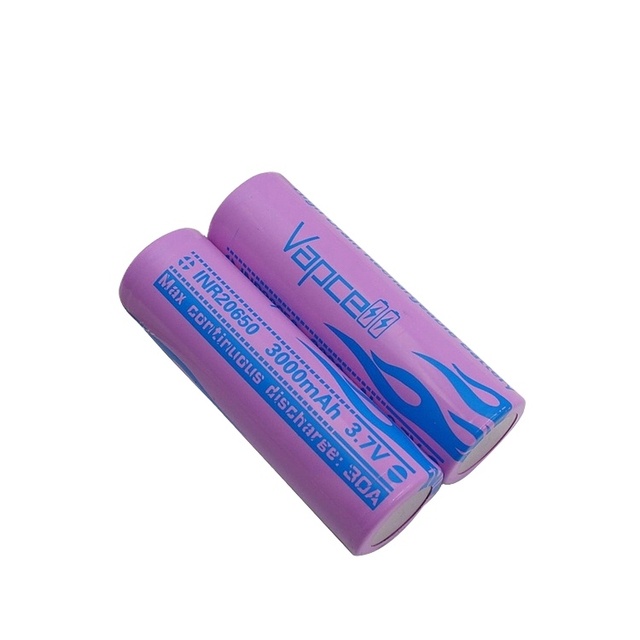 Wholesale Vapcell INR20650 3.7V 3000mAh 30A Lithium Ion Battery 20650 Rechargeable Li-ion Batteries Cell
