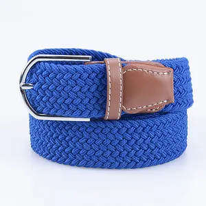 Custom Braided Fabric Woven Stretch Elastic Belt For Men And Women