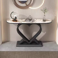 Console Moderne Étroite en Fer Forgé de Luxe Contemporain pour Hôtels, à Placer Contre le Mur du Salon