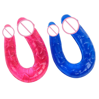 Double tête en plastique souple Super Long Énorme Sex Toys Pénis réalistes Gros Godes pour femmes