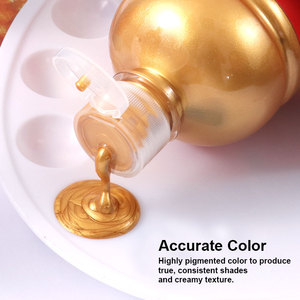 Foska, venta al por mayor, artista no tóxico, 10 colores, 500ml, gran volumen, brillo, cartel metálico, pintura al témpera para niños artísticos - Product Image 2