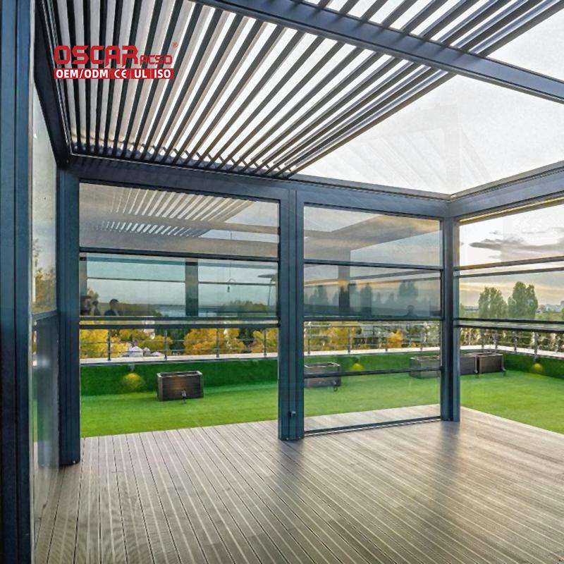 Wall - Mounted Pergola Gazebo Shed Roof Balcony Modern Luxury Motorized ...