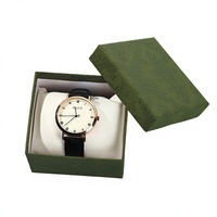 Boîte à montre rectangulaire en papier avec couvercle et plateau, en stock usine, pour bracelet minimaliste, emballage cadeau et présentation, modèle 582