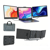 2025 nouveau 14 pouces 1080p double IPS LCD moniteurs USB C Port ordinateur portable écran Extender Triple moniteur Portable