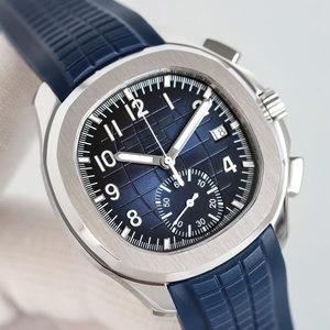 Simple design, fashionable and casual blue watch for men, <b>automatic</b> mechanical, <b>automatic</b> <b>chronograph</b>, leather strap watch - Product Image 2