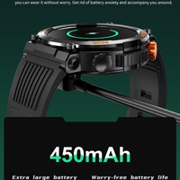 Montre connectée étanche IP67, moniteur d'activité physique, écran tactile complet 1.46, moniteur de fréquence cardiaque et de sommeil, compatible Bluetooth, appel