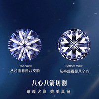 Moissanite de laboratoire taille ovale 1 carat couleur D blanc 2-10x4-14mm Effet de couleur/feu Certifié par un tiers Pierres précieuses en vrac de qualité supérieure