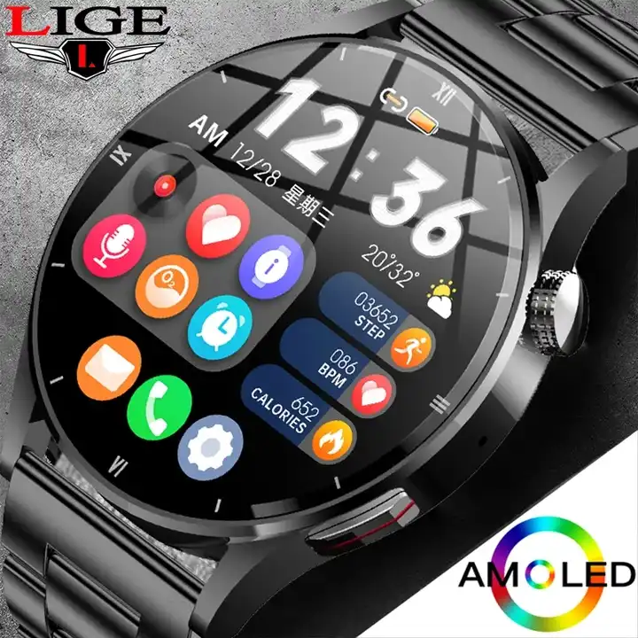 LIGE reloj inteligente Full Touch Fitness Tracker Bluetooth Call