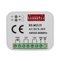 Récepteur multifréquence RX 300-868Mhz, module relais 2CH 12V 24V, télécommande de porte de garage, contrôleur de commutateur 433.92Mhz 9V-30V