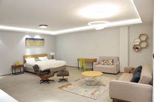 Ensemble de meubles de <span class=keywords><strong>chambre</strong></span> à coucher modernes en MDF pour <span class=keywords><strong>appartement</strong></span>, salon familial avec canapé et bureau - Product Image 2