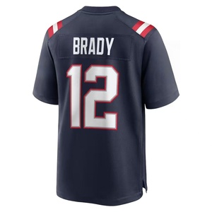 เสื้อฟุตบอลอเมริกันปักลาย Drake Maye 12 Brady รุ่นใหม่ ซีซั่น 10 แขนสั้น ไซส์พลัส - Product Image 3