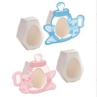 Lot de 10 boîtes en carton transparentes faites à la main avec fenêtre, motif lapin, pour emballage cadeau de chocolats, décoration de paquet d'œufs pour la fête de Pâques
