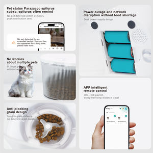 Tikopie thông minh Pet <span class=keywords><strong>Feeder</strong></span>-Lập trình 3L thép không gỉ tự động chống thấm nước tự động <span class=keywords><strong>Feeder</strong></span> phí/Pin điện xách tay cho - Product Image 5